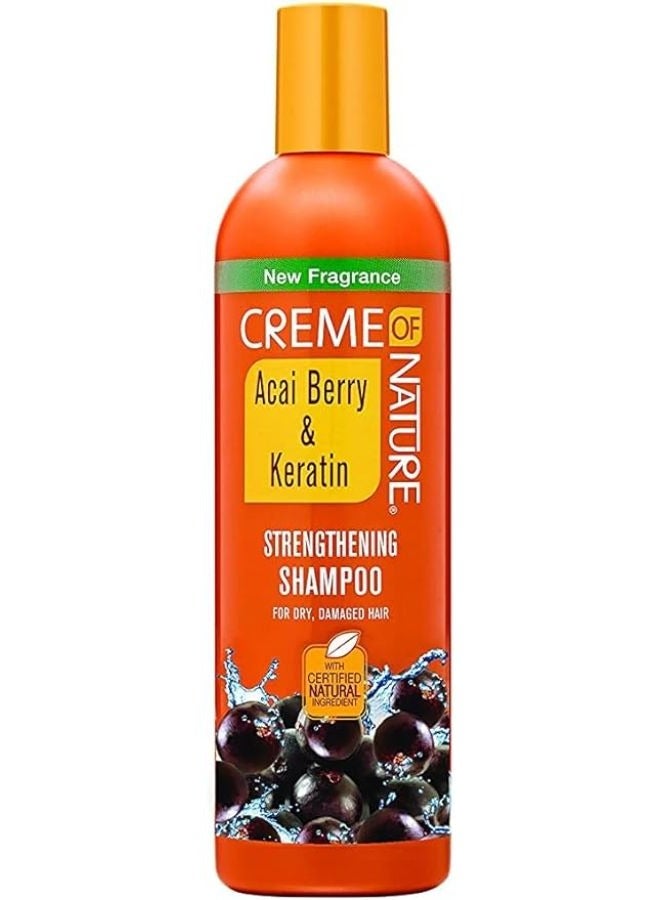 كريم أوف ناتشر شامبو تقوية بتركيبة أكاي بيري والكيراتين للشعر الجاف التالف 354 مل