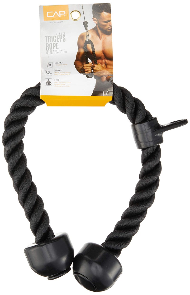 Cap Barbell Polypropylene Deluxe Tricep Rope- Black - Image 2
