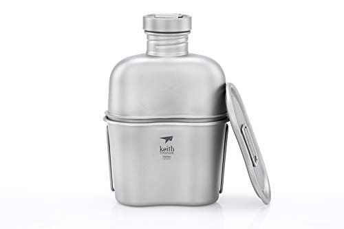 Keith Titanium Authentic Ti3060 Plastic-Free Canteen Mess Kit - Ultralight Carry Pouch ●●●●●●● Celebrating Over a Decade: Special Milestone Price for The Canteen Legacy! - Image 5