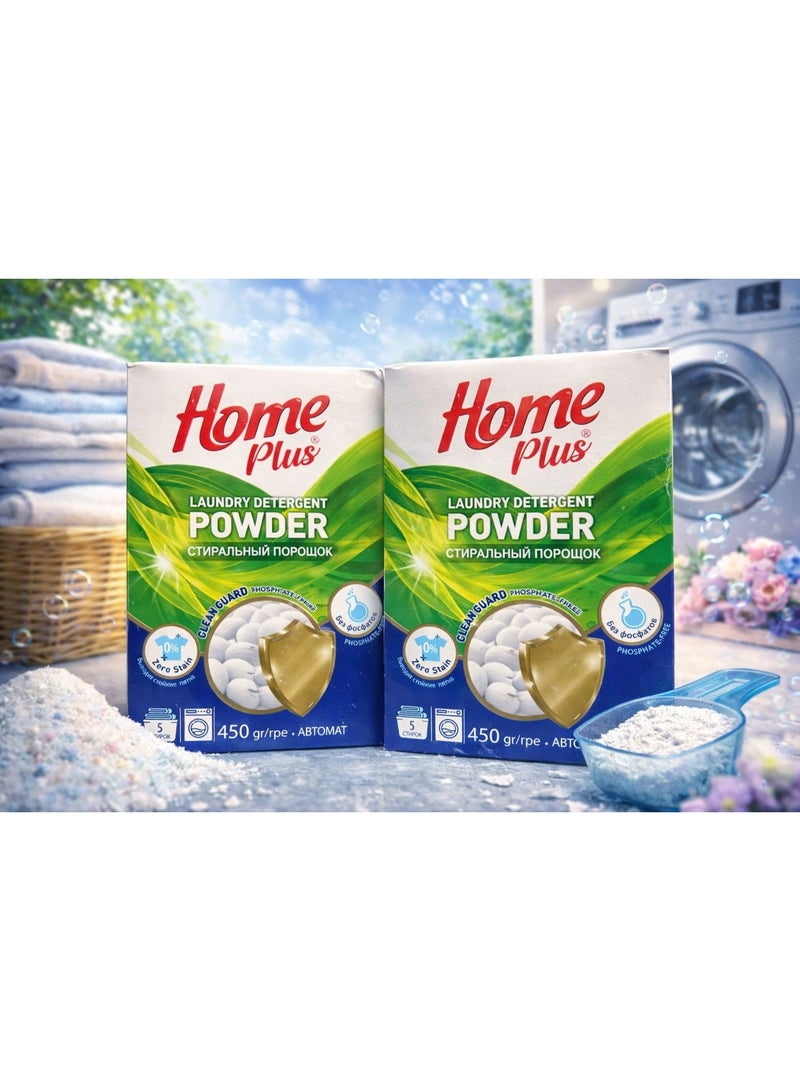 Powder Laundry Detergent for White Clothes – 2 Pack (450 g each)