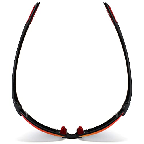 JULI Eyewear Nylon Polarized Sunglasses for Men Women Driving Fishing Baseball Driving (Nylon Polarized Black/Red) - Image 5