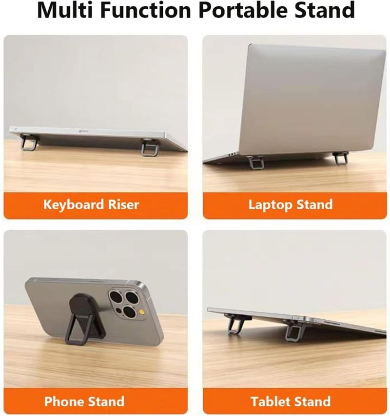Mini Foldable Laptop Stand - Ultra-Thin Aluminum Holder with Adjustable Height for 10-17 Inch Laptops - Image 4