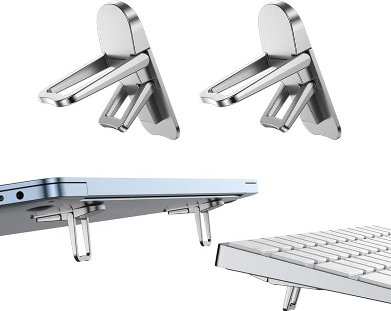 Mini Foldable Laptop Stand - Ultra-Thin Aluminum Holder with Adjustable Height for 10-17 Inch Laptops - Image 1