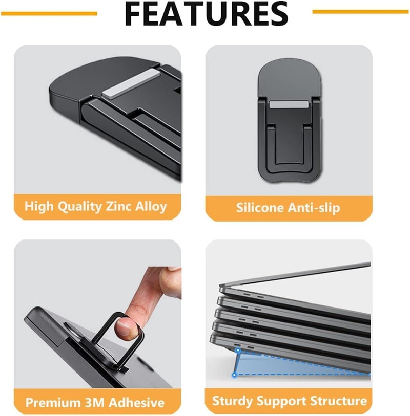 Mini Foldable Laptop Stand - Ultra-Thin Aluminum Holder with Adjustable Height for 10-17 Inch Laptops - Image 5