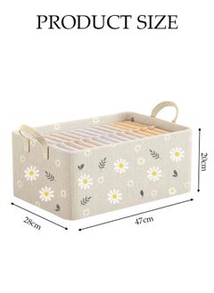 DUNISO 3PCS Wardrobe Clothes Organizer with Portable Handle Steel Frame Support Large Capacity Closet Storage Organizer for Clothes Jeans Washable Closet Storage Boxes Storage Bin for Home Office  - Image 4