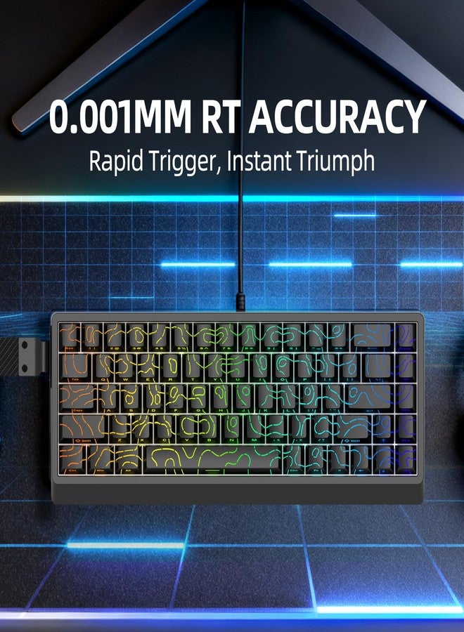 IROK ND68PRO 68 Keys Wired Magnetic Switch Keyboard, 0.001MM RT Accuracy, 8KHZ Polling Rate/Latency As 0.08MS/256KHZ Single Key Scan Rate/ARGB，Hot Swappable,Gasket Structure Gaming Keyboard(Black) - Image 5
