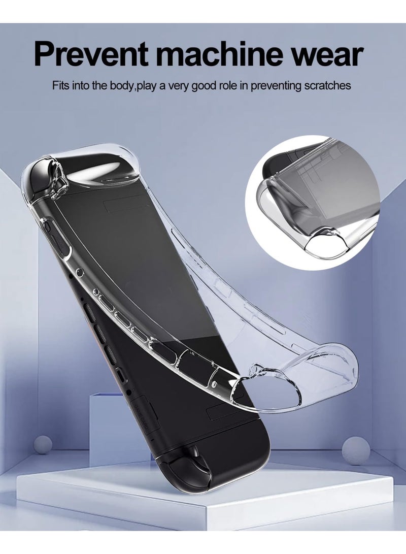 Aookay [1+1] for Nintendo Switch 2 2025 Protective Case with 1 Pack Screen Protector, Soft TPU Cover Full-Body Protection Shock-Absorption Anti-Scratch, Ergonomic Grip Design (Clear) - Image 5