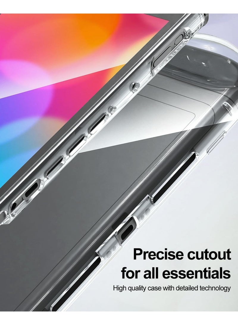 Aookay [1+1] for Nintendo Switch 2 2025 Protective Case with 1 Pack Screen Protector, Soft TPU Cover Full-Body Protection Shock-Absorption Anti-Scratch, Ergonomic Grip Design (Clear) - Image 3