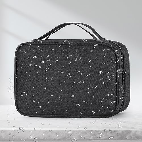 Etercycle Compact Travel Toiletry Bag for Women & Men, Waterproof Hanging Shower Organizer with Hook, Portable Foldable Wash Pouch for Bathroom/Shaving/Camping - Small-Size Space-Saving Design- Black - Image 5