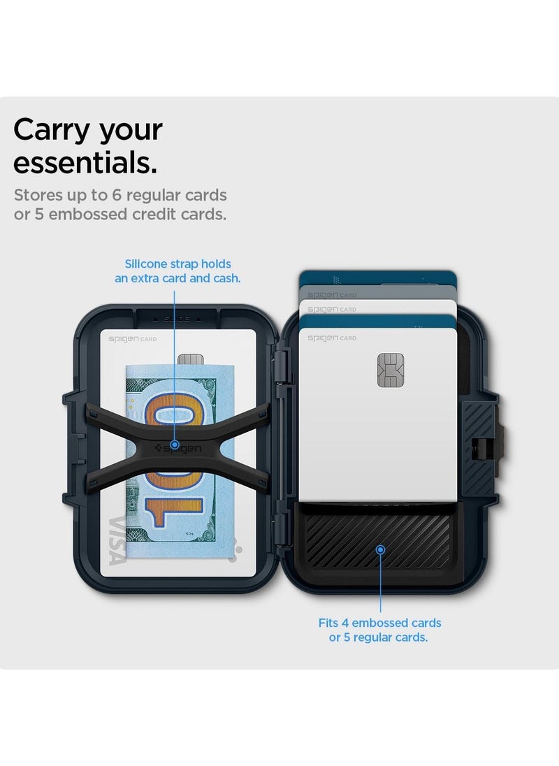 Spigen Lockfit MagFit Magnetic MagSafe Wallet Card Holder [up to 6 Cards] for iPhone 16 Pro Max / 16 Pro / 16 Plus / 16 / iPhone 15/14/13/12 series - Metal Slate  - Image 3