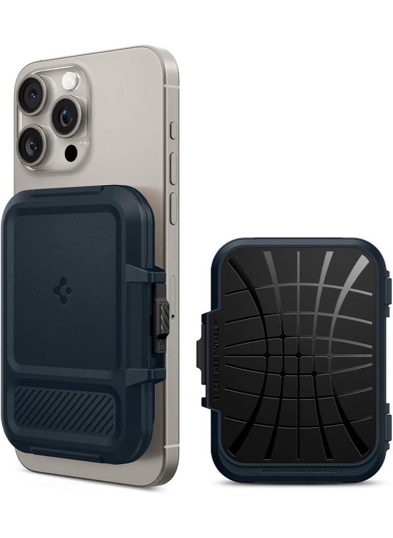 Spigen Lockfit MagFit Magnetic MagSafe Wallet Card Holder [up to 6 Cards] for iPhone 16 Pro Max / 16 Pro / 16 Plus / 16 / iPhone 15/14/13/12 series - Metal Slate  - Image 1