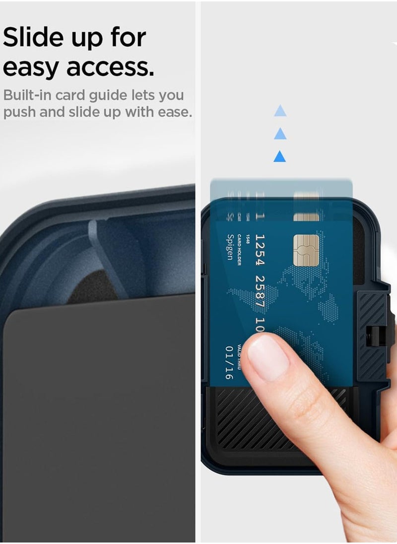 Spigen Lockfit MagFit Magnetic MagSafe Wallet Card Holder [up to 6 Cards] for iPhone 16 Pro Max / 16 Pro / 16 Plus / 16 / iPhone 15/14/13/12 series - Metal Slate  - Image 4