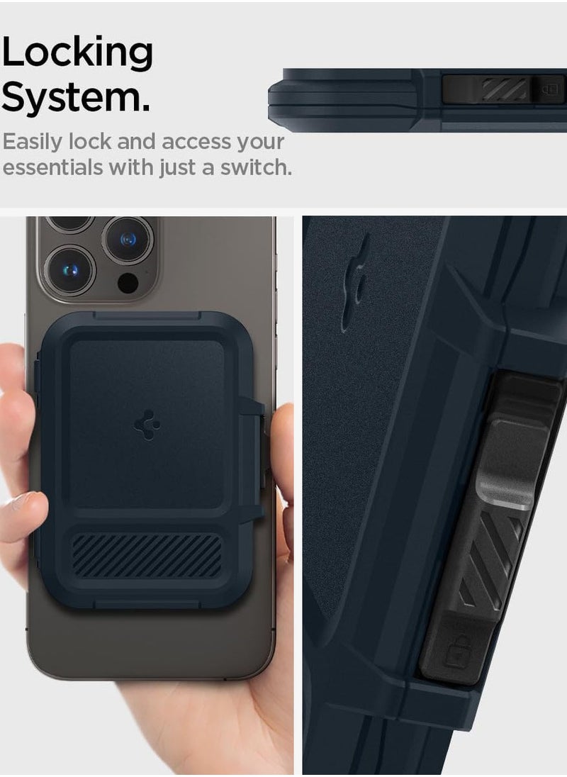 Spigen Lockfit MagFit Magnetic MagSafe Wallet Card Holder [up to 6 Cards] for iPhone 16 Pro Max / 16 Pro / 16 Plus / 16 / iPhone 15/14/13/12 series - Metal Slate  - Image 5