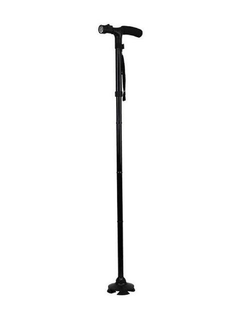 Maharsh Walking Stick Trusty Cane LED Folding Walking Triple Head Pivot Base Adjustable As Seen On TV