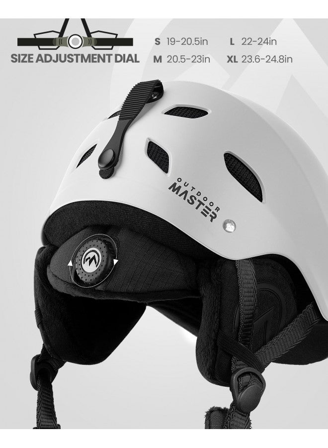 OutdoorMaster Kelvin Ski Helmet - Snowboard Helmet for Men, Women & Youth (White,S) - Image 2