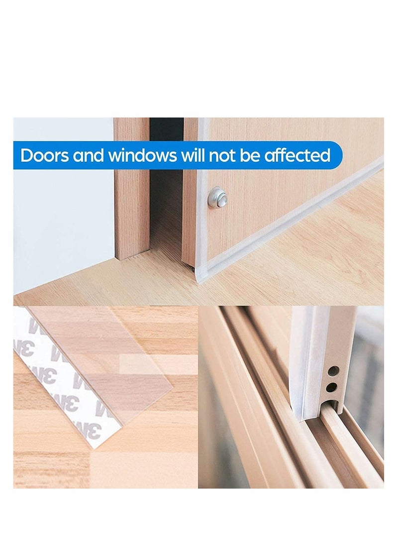 KASTWAVE Door Weather Stripping, Silicone Seal Strip Window Seal Silicone Sealing Tape for Door Draft Stopper Adhesive Tape for Doors Windows and Shower Glass Gaps...  - Image 5