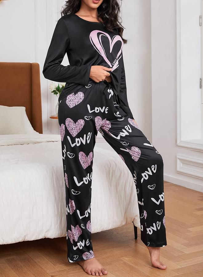 تايك تو طقم من تيشيرت بأكمام طويلة بطبعة جرافيك وبنطال - Image 5