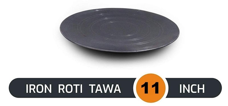 PGen Size 11 Inches Medium Traditional Iron Desi TawaPan for Dosa Roti Chapati Bhakri for Home and Professional Use Roti Tawa Without Handle - Image 4