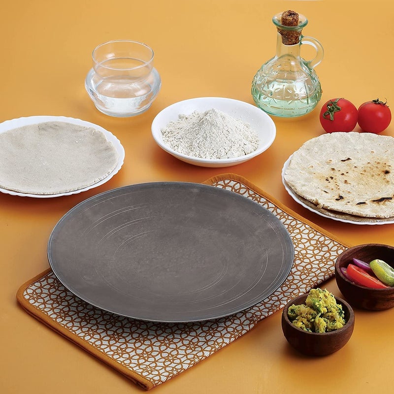 PGen Size 11 Inches Medium Traditional Iron Desi TawaPan for Dosa Roti Chapati Bhakri for Home and Professional Use Roti Tawa Without Handle - Image 5