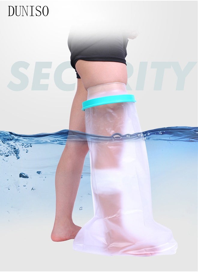 DUNISO - Shower waterproof foot protector protects wounds, keeps leg guards and bandages dry, and can be reused with waterproof seals - Image 1