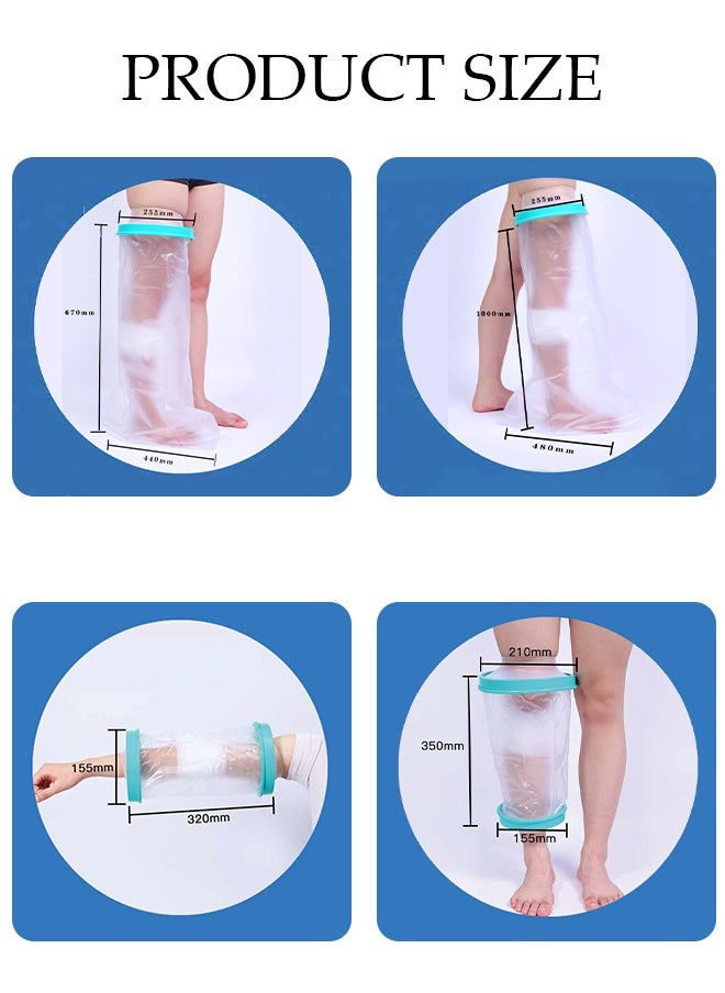 DUNISO - Shower waterproof foot protector protects wounds, keeps leg guards and bandages dry, and can be reused with waterproof seals - Image 1
