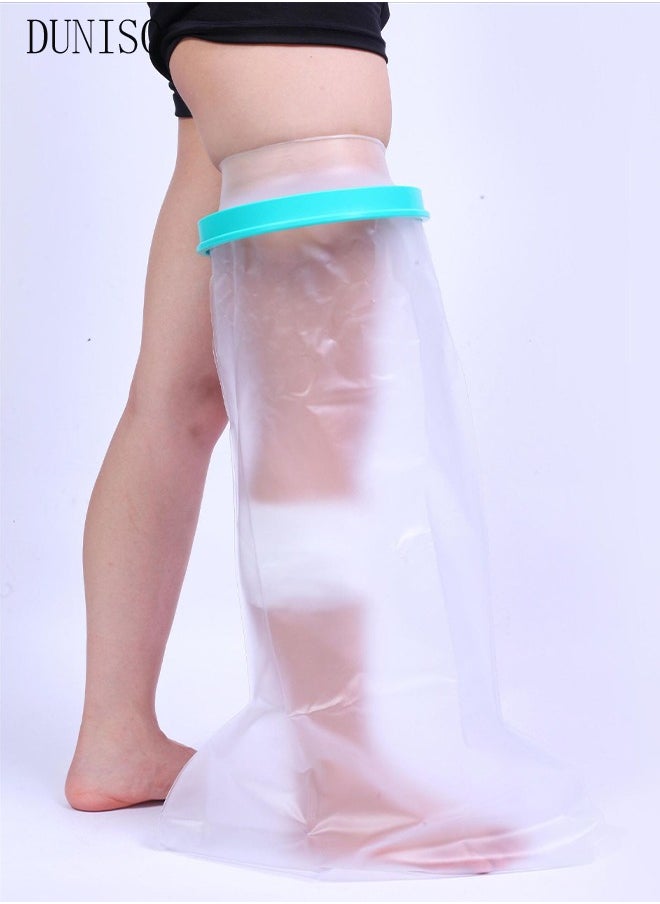 DUNISO - Shower waterproof foot protector protects wounds, keeps leg guards and bandages dry, and can be reused with waterproof seals - Image 1