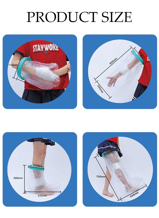 DUNISO - Shower waterproof foot protector protects wounds, keeps leg guards and bandages dry, and can be reused with waterproof seals - Image 1