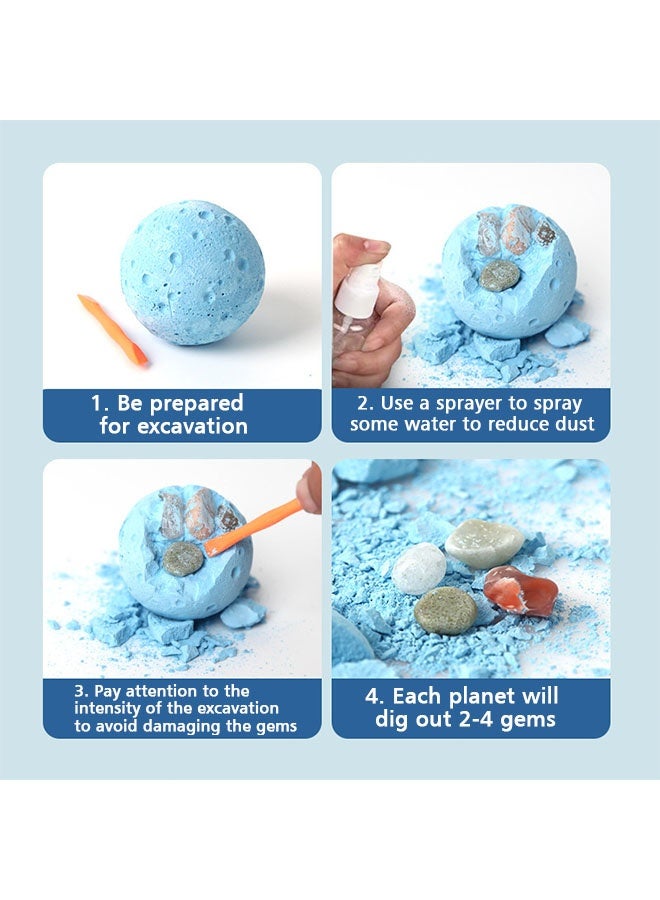 EXCAVATE Small Planet Dig Kit  Explore The Planets of The Small Planet with Gem & Fossil Excavation Kits for Kids Toy Science Dig Kits with Gemstones for Boys and Girls - Image 2