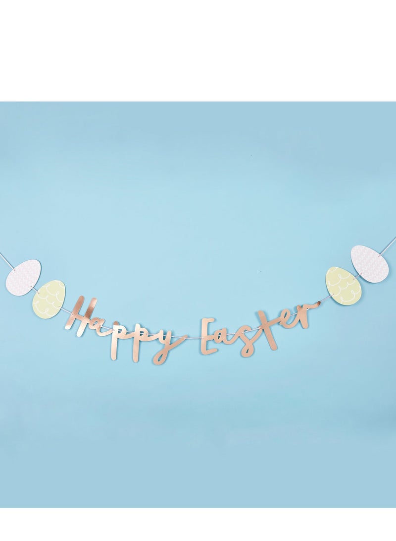 2m 'Happy Easter' Egg Banner – Festive Paper Bunting for Spring Parties & Home Decor