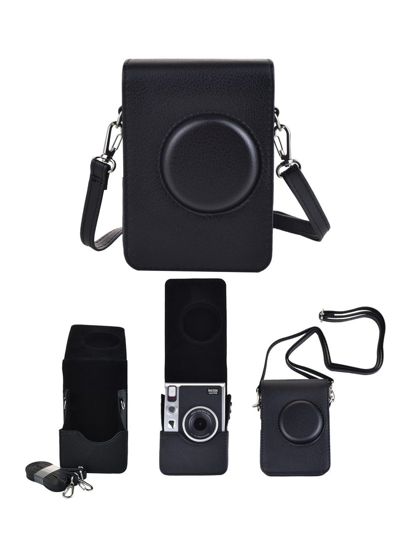 Generic Case for Instax Mini EVO - PU Leather Protective Bag with Adjustable Strap, Durable and Stylish Camera Cover for Fujifilm Instax Mini EVO, Convenient and Classic Design for Photography Enthusiasts  - Image 1