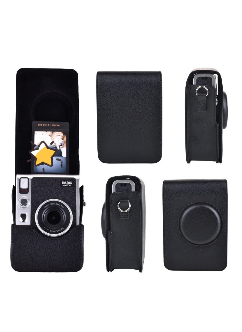 Generic Case for Instax Mini EVO - PU Leather Protective Bag with Adjustable Strap, Durable and Stylish Camera Cover for Fujifilm Instax Mini EVO, Convenient and Classic Design for Photography Enthusiasts  - Image 5