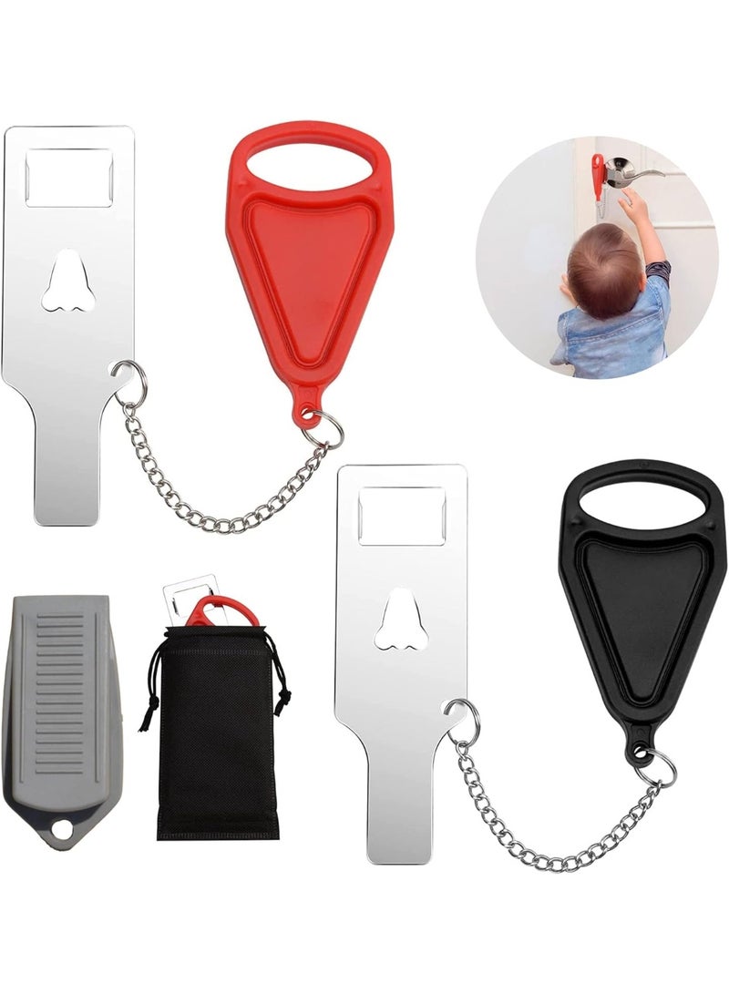 Portable Door Lock for Home and Cabinet Security While Traveling for Extra Safety and Privacy, Perfect for Travel, Hotel, Home, Apartment, College - Image 5