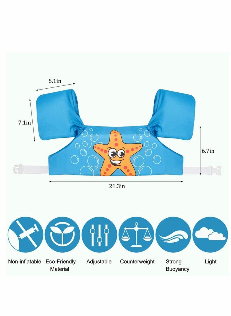 Swimming Arm bands Float Vest, Swimming Float Vest, Swim Training Jacket, Arm Bands Kids for Girls and Boys 2-6 Year Old to Swim (BLUE) - Image 5