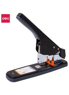 Deli Deli E0484 Heavy Duty Stapler - Stapler for 120 Sheets, Black, 50% Effort-Saving, Anti-Skid Base, Convenient Low-Staple Indicator  - Image 1