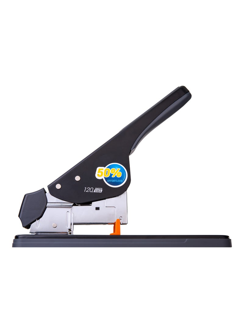 Deli Deli E0484 Heavy Duty Stapler - Stapler for 120 Sheets, Black, 50% Effort-Saving, Anti-Skid Base, Convenient Low-Staple Indicator  - Image 3
