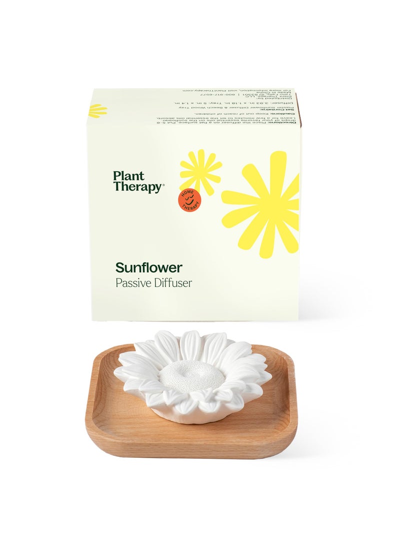 Plant Therapy Plant Therapy Passive Sunflower Aromatherapy Diffuser - A Chic and Natural Home, Office, and Travel Essential Oil Diffuser  - Image 1