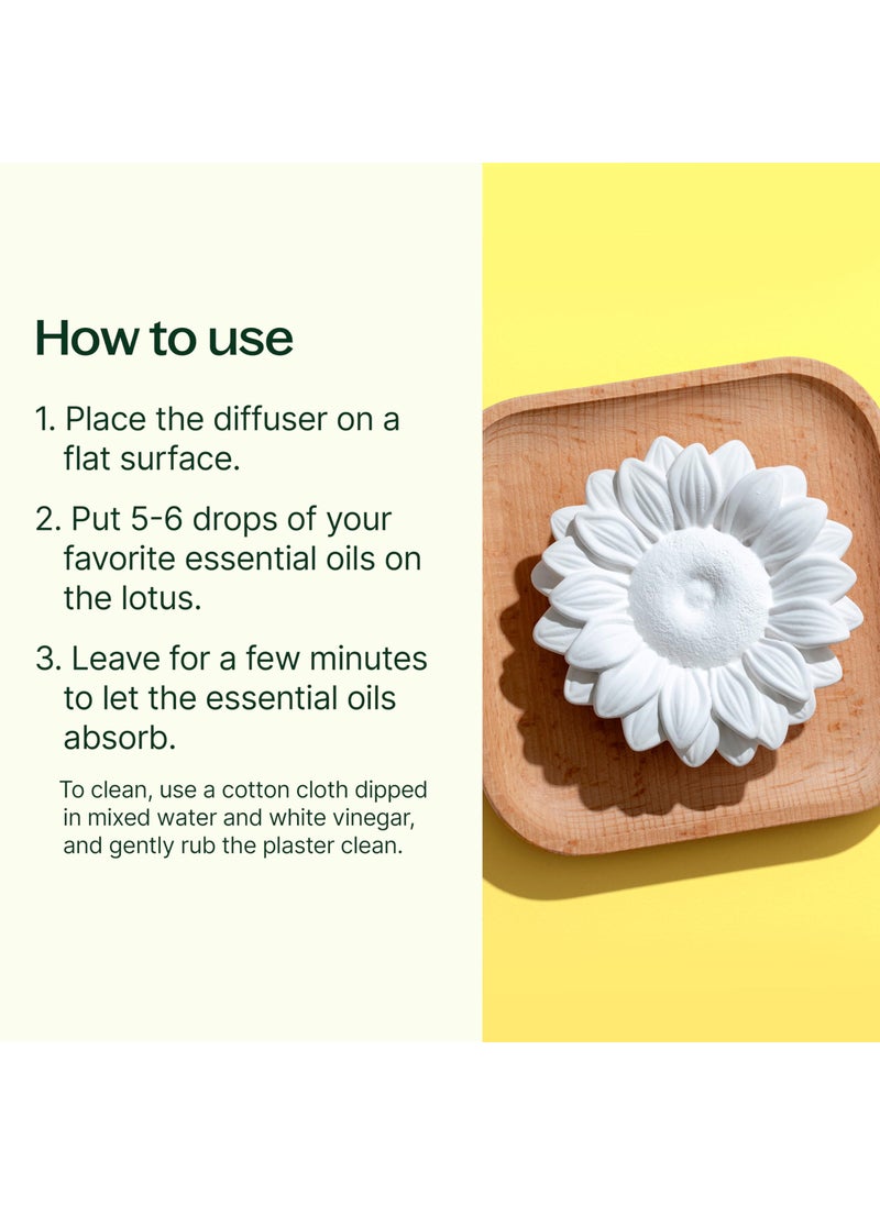 Plant Therapy Plant Therapy Passive Sunflower Aromatherapy Diffuser - A Chic and Natural Home, Office, and Travel Essential Oil Diffuser  - Image 2