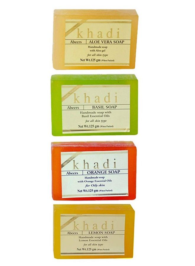 Khadi Abeers مجموعة هدايا من صابونات نقية مصنوعة يدويًا مع زيوت عطرية متنوعة 125 جرام (عبوة من 4) - Image 2