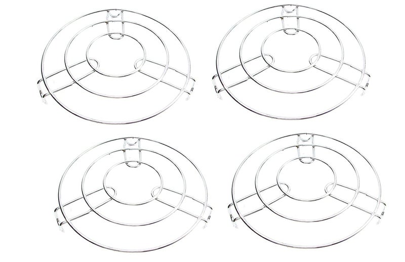 OLRADA Arrison Olrada Steel Patila/Cooker Stand, Place for Hot Containers, 8 Quart, Silver - Set of 4 Pieces - Image 3