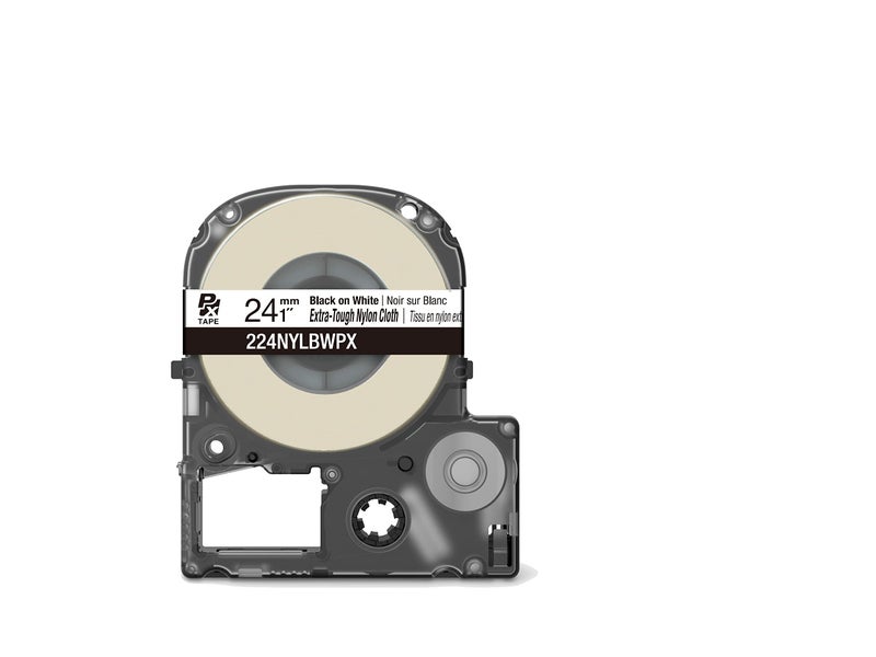 LABELWORKS Epson LABELWORKS 224NYLBWPX Genuine Nylon Tape Cartridge - Black on White Industrial Label Maker Tape - 1" (24MM) Wide, 19' - Image 3