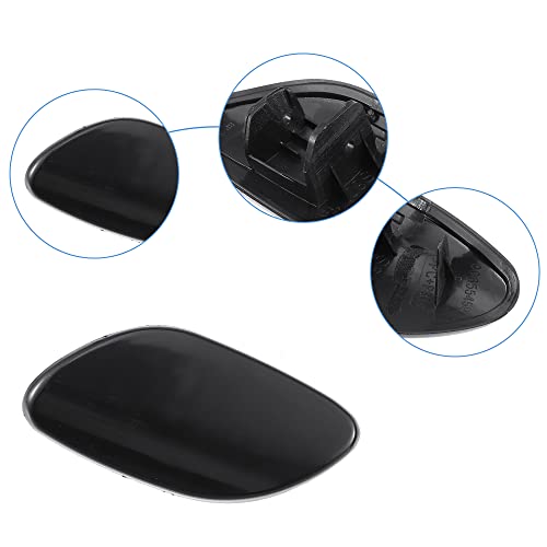 ACROPIX Front Left Right Side Bumper Headlight Washer Nozzle Cover Cap Fit for Volvo S80 - Pack of 2 Black - Image 3
