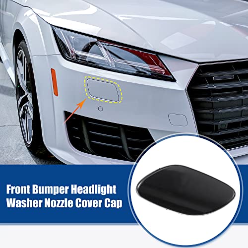 ACROPIX Front Left Right Side Bumper Headlight Washer Nozzle Cover Cap Fit for Volvo S80 - Pack of 2 Black - Image 2