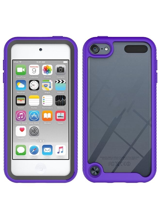 Generic - Case Cover For iPod Touch 5 / 6 / 7 Two-layer Design Shockproof PC + TPU Protective Case Purple - Image 1