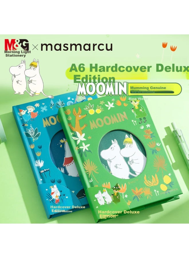 Masmarcu M&g Stationery, Mumin A6 Notebook, Hardcover Edition Stylish Design, Student Notebook With Ruled Pages, 96 Pages, Blue Version, Qj000822 - Image 1