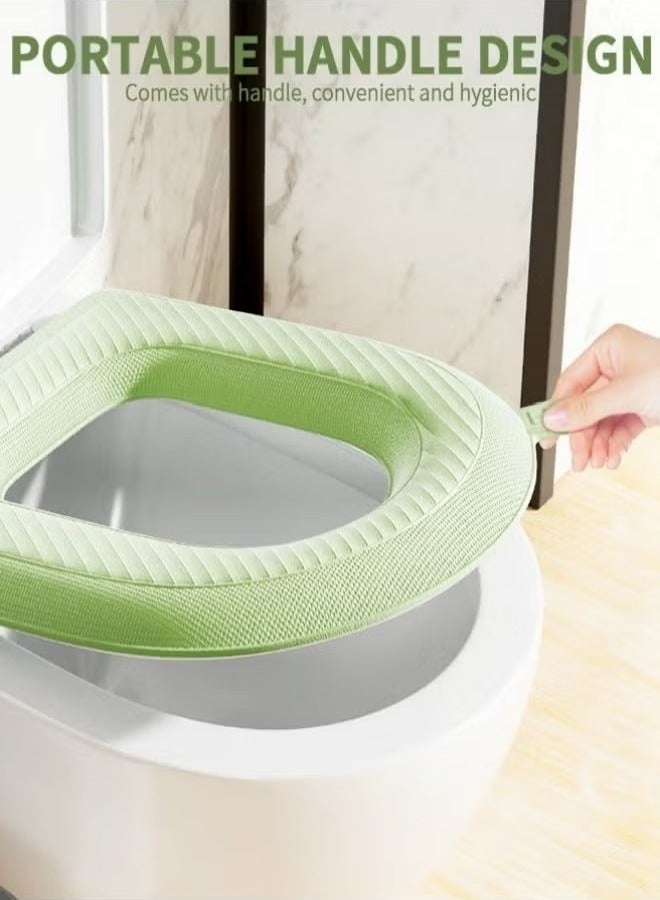 وسادة مقعد المرحاض ، غطاء مقعد للسيليكون مقاوم للماء ، قابلة للغسل ، قابلة لإعادة الاستخدام ودائم - Image 3