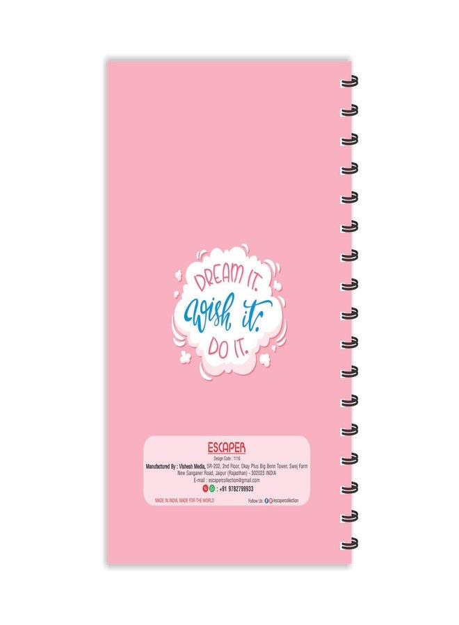 ESCAPER مفكرة إسكيبر "احلم، تمنى، افعل" - مسطرة - مقاس A5 (8.5 × 5.5 بوصة) - اقتباسات ملهمة، مفكرة يومية، مفكرة للمكتب، مفكرة كهدية - Image 2