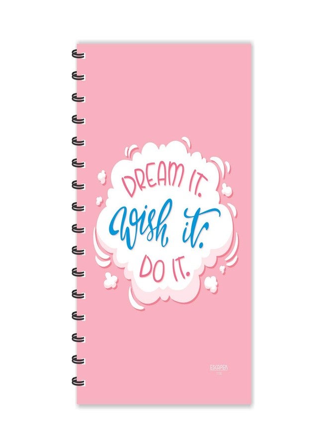 ESCAPER مفكرة إسكيبر "احلم، تمنى، افعل" - مسطرة - مقاس A5 (8.5 × 5.5 بوصة) - اقتباسات ملهمة، مفكرة يومية، مفكرة للمكتب، مفكرة كهدية - Image 1
