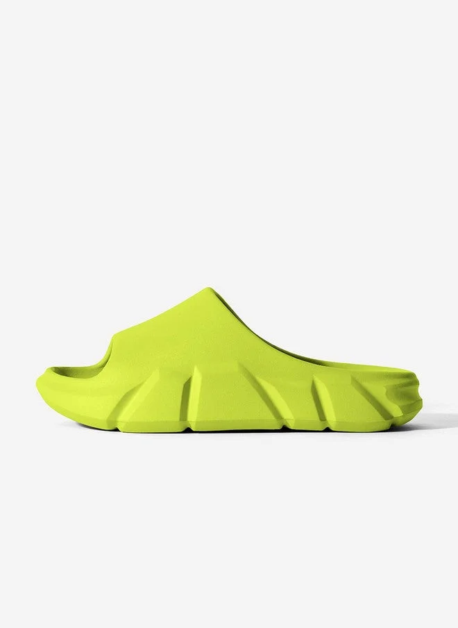 The Souled Store  The Souled Store Men Solid Lime Green EVA Sliders  | Best Price UAE
