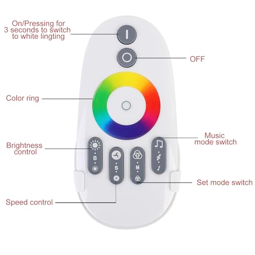 SUPERNIGHT LED RGB Music Touch Controller RF Sensitivety Backlight RF Remote Touching Color 3.5MM Audio 15 Music Modes LED Light Strip Controller - Image 4