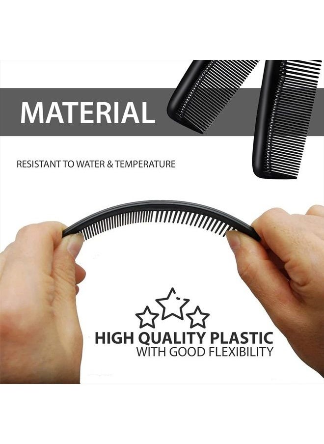 DIMROM - 12Pcs Pocket Combs for Men Plastic Comb - Plastic Combs for Hair Black Comb Pack of Combs for Women Hair Combs for Men Beard Wallet Comb Mustache Comb - Pocket Combs for Men Styling Combs for Kids - Image 1